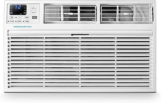 Emerson Quiet Kool 12,000 BTU 230V Through-the-Wall Air Conditioner with Remote Control, 4-in-1 AC, Heater, Dehumidifer, and Fan for Rooms up to 550 Sq.Ft. with 24H Timer