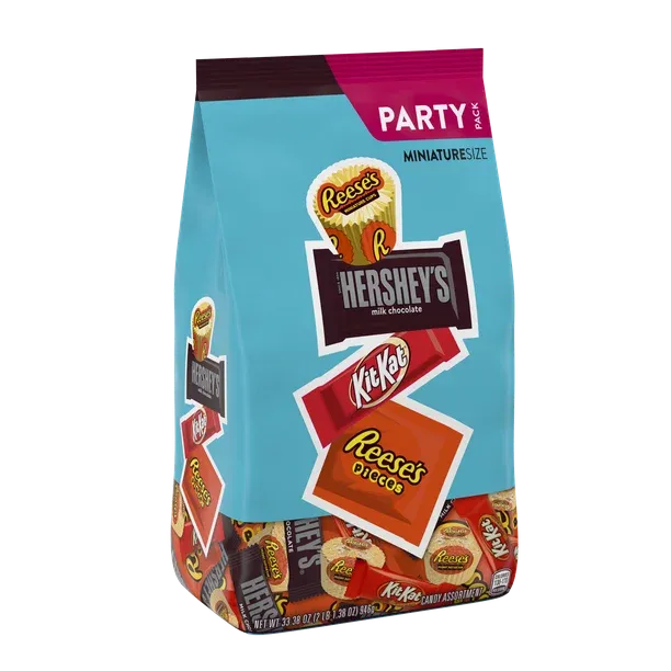 New Hershey&#039;s, Kit Kat and Reese&#039;s Assorted Flavored Candy, Party Pack 33.38 oz