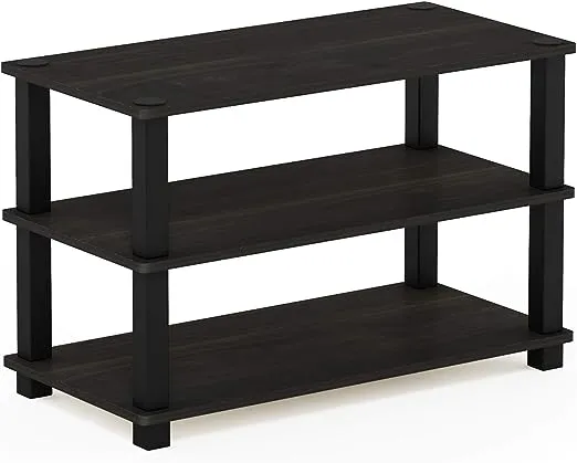 Furinno Turn-S-Tube 3-Tier Shoe Rack, Espresso/Black