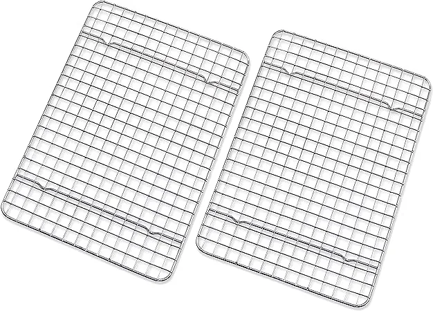 Checkered Chef Cooling Racks for Baking Rack Twin Set Stainless Steel Oven