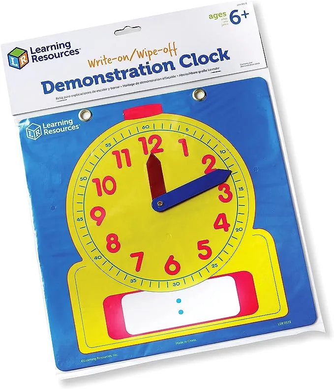 Write On/Wipe Off Demonstration Clock