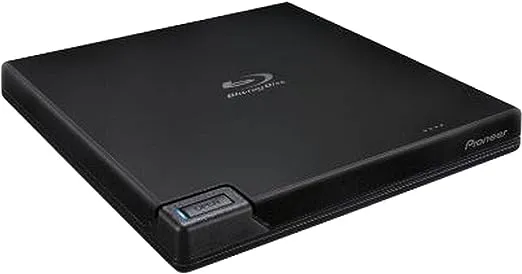 Pioneer Electronics BDR-XD07B 6x Slim Portable USB 3.0 BD/DVD/CD Burner Supports BDXL &amp; M-Disc Format with CyberLink Software, Black