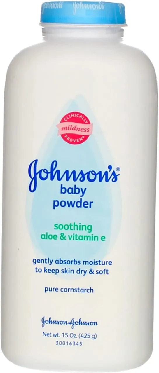 JOHNSON'S Aloe & Vitamin E Baby Powder 15 oz (Pack of 12)