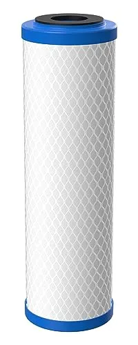 Pentair Pentek EP-10 Carbon Water Filter, 10-Inch, Under Sink Carbon Block Replacement Cartridge with Bonded Powdered Activated Carbon (PAC) Filter, 10" x 2.5", 5 Micron, (Pack of 2)