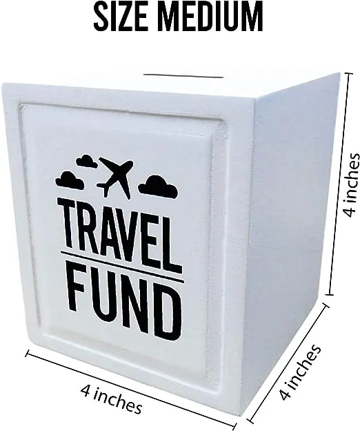 Travel Fund Piggy Bank - Wedding and Travel Gift Ideas - Money Box - House Warming and Retirement Gifts for Travelers