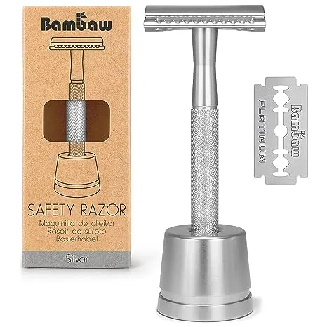 Bambaw Rose Gold Safety Razor with Stand - NIB