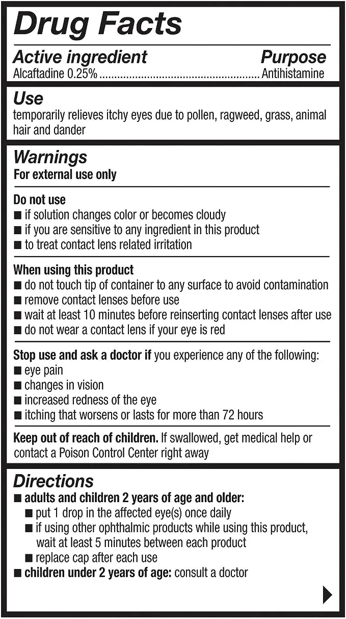 Lastacaft Once Daily Eye Allergy Itch Relief Drops