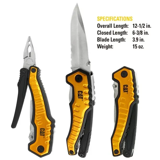 Cat 9-in-1 XL Multi-Tool with Full Size Knife Blade and Pliers - 980235