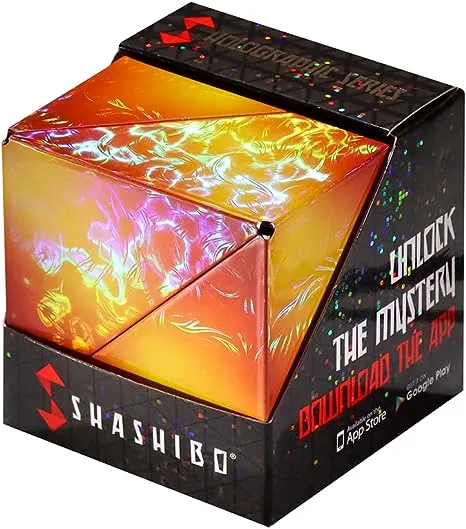 Shashibo Shape Shifting Box Award-Winning Patented Fidget Cube w/ 36 Rare Earth Magnets