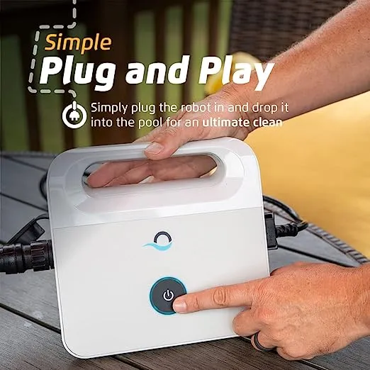 Dolphin (2024 Model) Explorer E20 Automatic Robotic Pool Vacuum Cleaner, Wall Climbing, Active Scrubber Brush, Ideal for In-Ground Pool up to 33 FT in Length