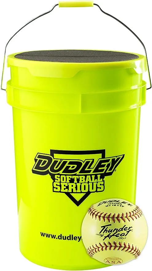 Dudley’s Softball Bucket & 1 Dozen Thunder Heat Fastpitch Softballs