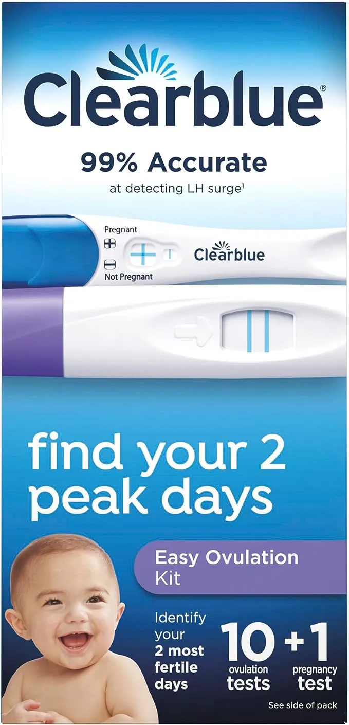 Clearblue Ovulation Complete Starter Kit, 10 Ovulation Tests and 1 Pregnancy Test