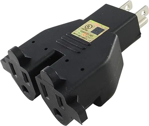 Conntek RL-30104 U.S. 3-Prong Heavy Duty Dual Outlet Adapter