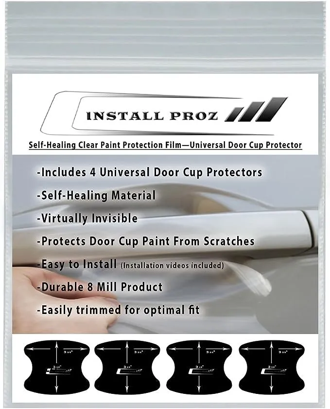 Self-Healing Clear Paint Protection Film 4 Door Cup Protectors