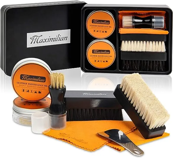 Shoe Polish Kit 7 PC Leather Shoe Shining kit Care for Shoe Care and Cleaning