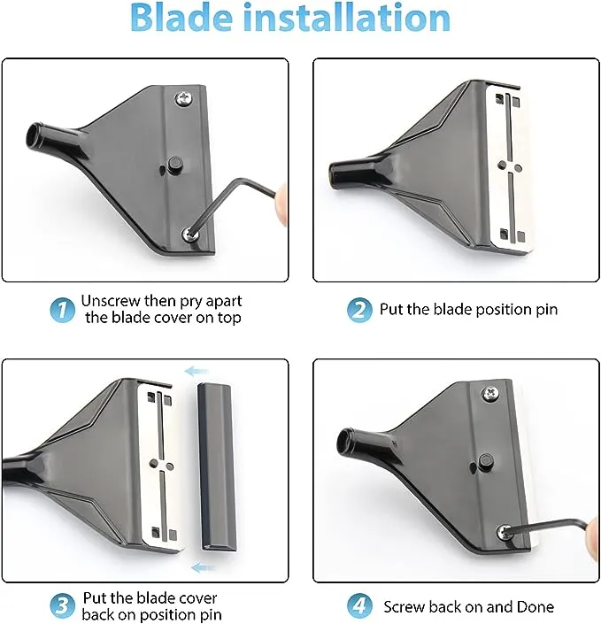 Pronetcus Algae Scraper for Glass Aquariums, Fish Tank Cleaner, Aquarium Algae Scrapers w/ 10 Stainless Steel Blades