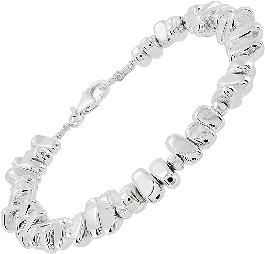 Silpada 'Collected Beauty' Sterling Silver Hematite Bead Bracelet. 7.5"