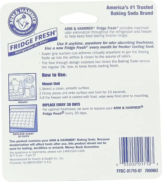 Arm & Hammer Fridge Fresh Refrigerator Air Filter (Pack of 4)