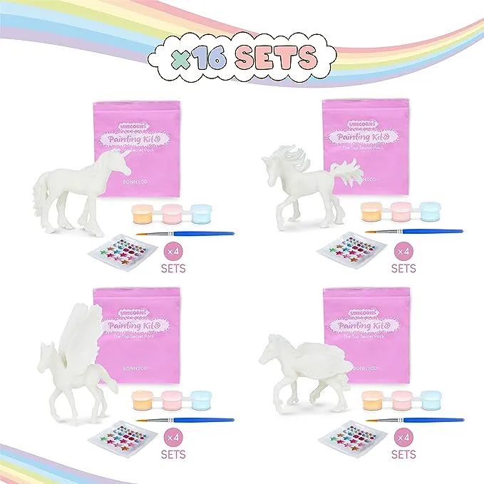 BONNYCO Unicorns Gifts for Girls Painting Kit with 18 Unicorns Painting for Kids with Glow in The Dark | Girl Toys 3 4 5 6 7 8 9 10 Years Old Gifts for Girls for Birthday, Christmas | Unicorn Toys