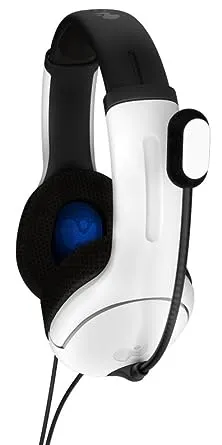 PDP AIRLITE Wired Stereo Gaming Playstation Headset with Noise Cancelling Boom Microphone: PS5/PS4 (Frost White)