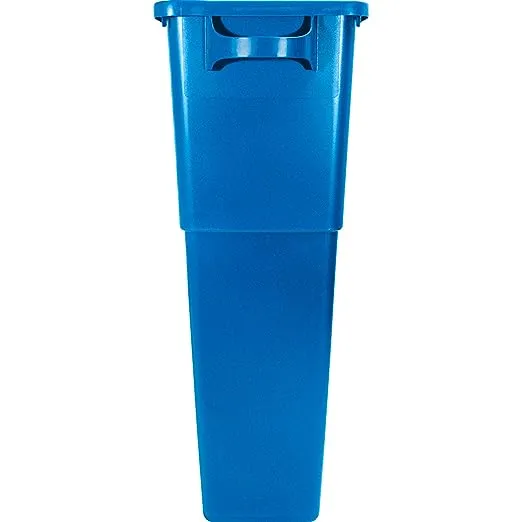 Genuine Joe GJO57258 Recycling Rectangular Container, 23 gallon Capacity, 22-1/2" Width x 30" Height x 11" Depth, Blue