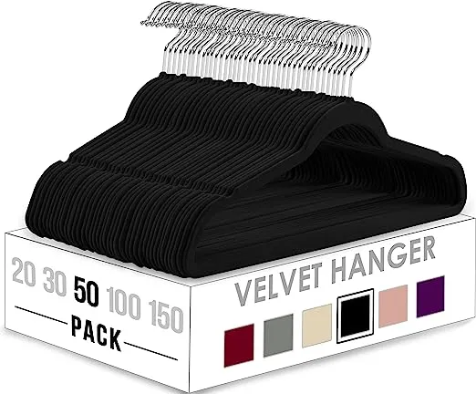 Utopia Home Premium Velvet Hangers 30 Pack - Non-Slip Clothes Hangers - Grey Hangers - Suit Hangers with 360 Degree Rotatable Hook - Heavy Duty Coat Hangers