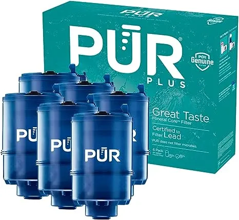 PUR MineralClear Water Filtration System, Faucet Refill - 6 filters