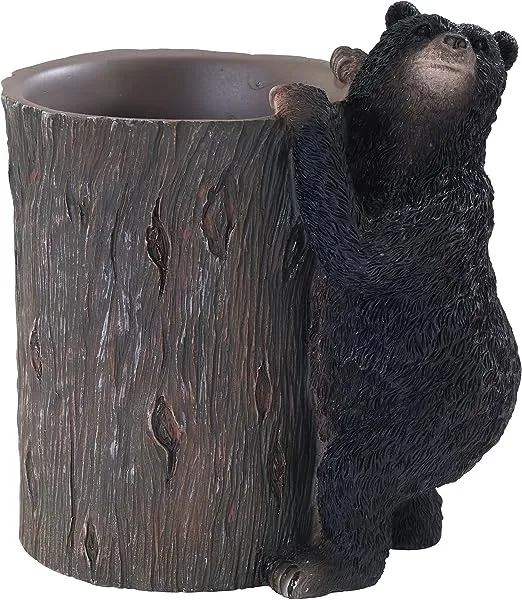 Avanti Linens - Tumbler, Countertop Organizer, Animal Inspired Home Decor (Black Bear Lodge Collection)