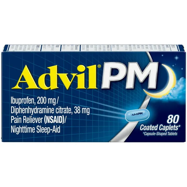 Advil PM 200 mg Caplets, 200 ct