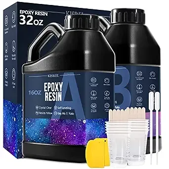 32OZ Crystal Clear Epoxy Resin Kit No Yellowing No Bubble Art Resin Casting