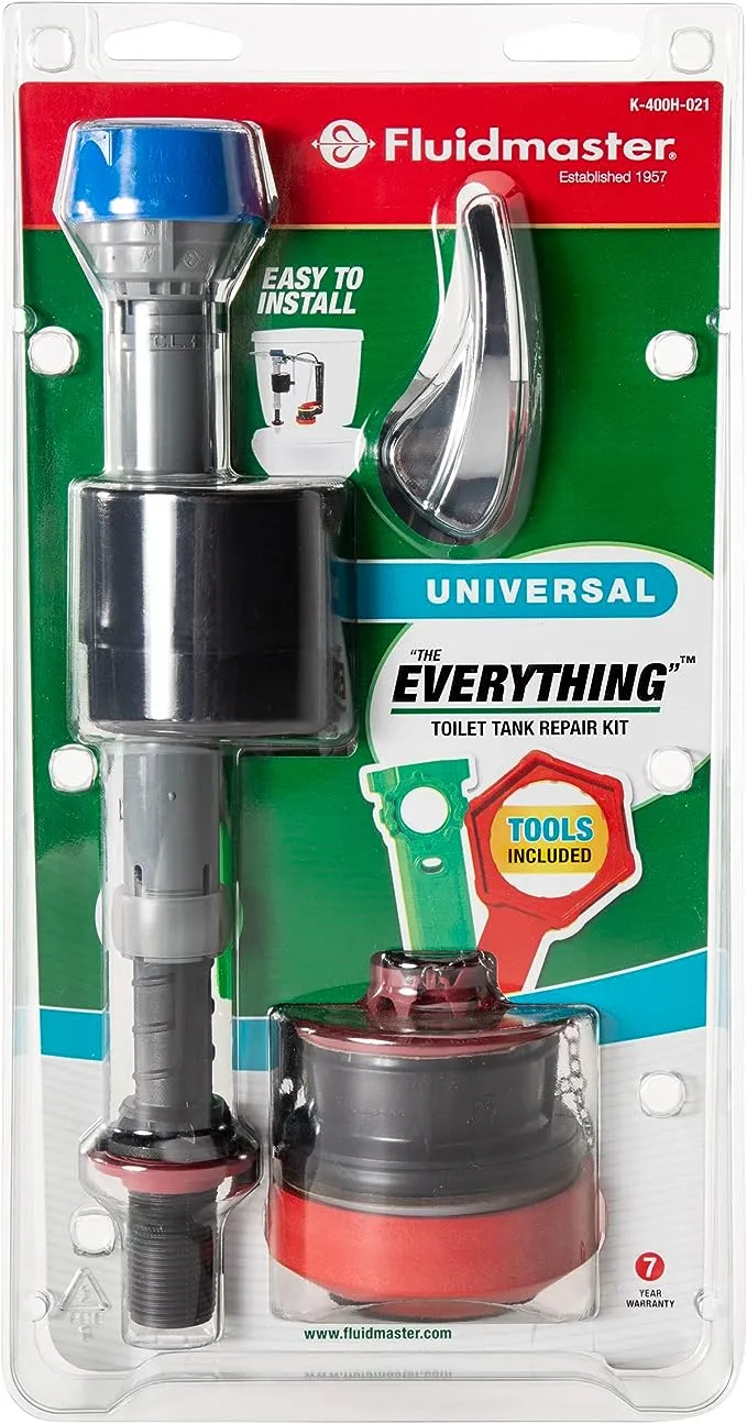 Fluidmaster K-400H-021 Universal 2" Everything Toilet Repair Kit with Installation Tools, New, 1-Pack, Weight 1.97 lbs.