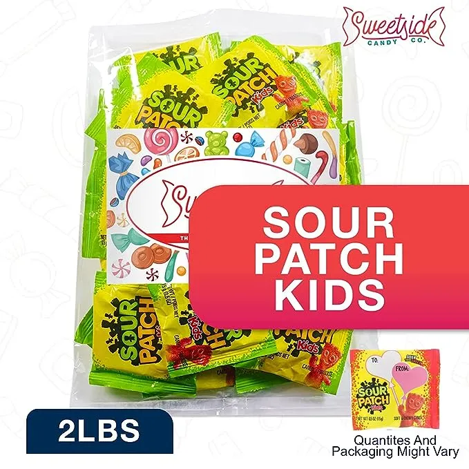 Sour Patch Kids Bulk Candy Pack Fun Size Individually Wrapped Candy 2Lb Bag