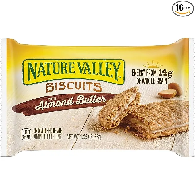 Nature Valley Biscuits with Almond Butter - 16 pack, 1.35 oz pouches