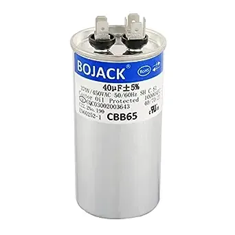 BOJACK 40 uF 370V/450V AC Motor &amp; Fan Starting Capacitor CBB65