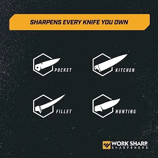 Work Sharp Precision Adjust Elite Knife Sharpener - Adjustable Knife Sharpening System - For Hunting, Serrated & Kitchen Knives