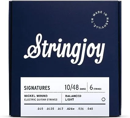 Stringjoy Signatures Balanced Light Gauge Nickel Wound Electric Guitar Strings