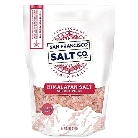 Sherpa Pink Gourmet Himalayan Salt - 5 lb. Bulk Bag Coarse Grain.