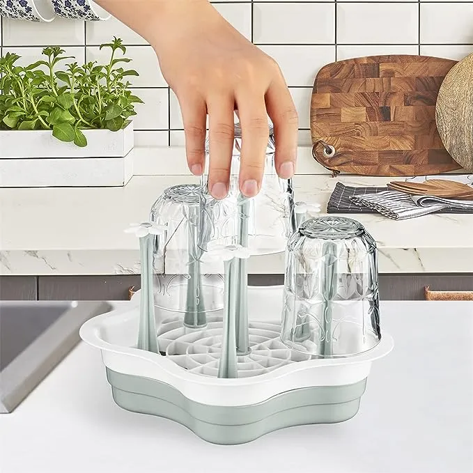 Countertop Drying Rack - Ideal for Insulated Water Bottles, Drinking Glasses