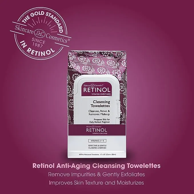 Retinol Anti-Aging Cleansing Towelettes 60