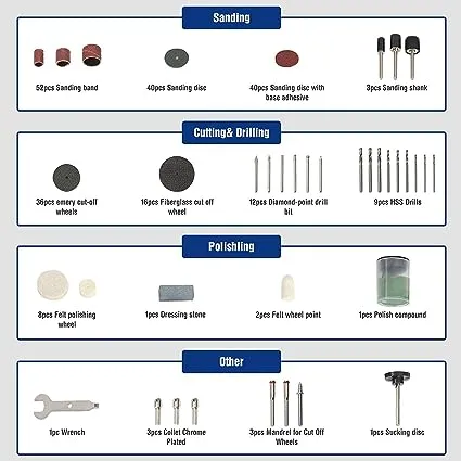 WORKPRO Rotary Tool Accessories Kit