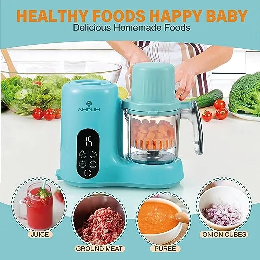 Amplim Baby Food Maker for Nutritious Homemade Meals | 11-in-1 Processor