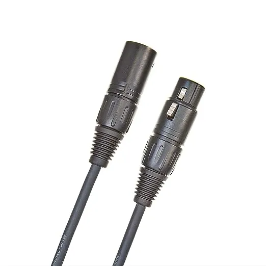 D'Addario XLR Cable - XLR Microphone Cable - XLR Male to XLR Female - Classic Series Balanced Mic Cable - 10 Feet/3.05 Meters - 1 Pack