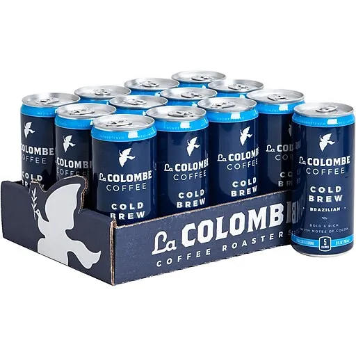 La Colombe Coffee, Cold Brew Black, Unsweetened, 11 fl oz Cans (Pack of 12), Coffeehouse Quality, Natural Sweetness, Specialty Grade Coffee Beans, Ready-to-Drink On-the-Go