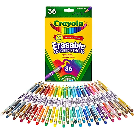 Crayola 36 ct Erasable Colored Pencils