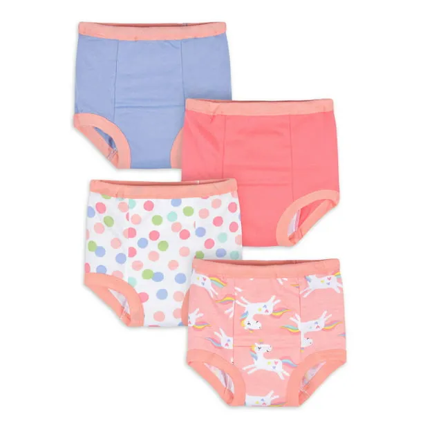 Gerber 4-Pack Toddler Girls Ballerina Training Pants - 3T