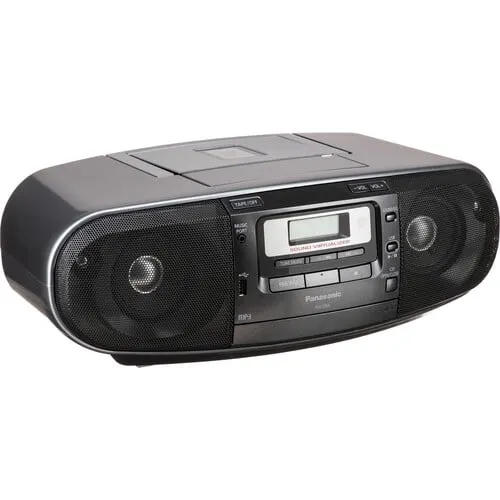 Panaso RXD55GCK Boombox - High Power Mp3 Cd Am-Fm Radio Cassette Recorder