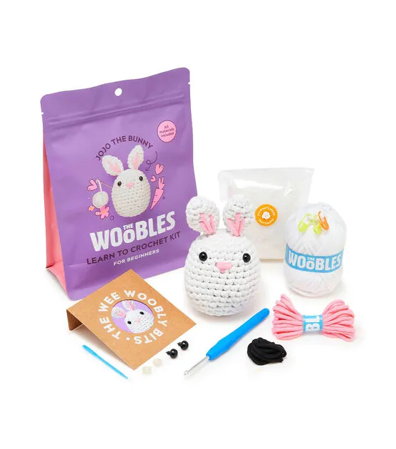 The Woobles 4.5" Jojo the Bunny Crochet Kit