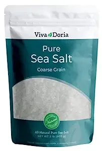 Viva Doria Pure Sea Salt Coarse Grain 2 lb | Ideal For Salt Grinders