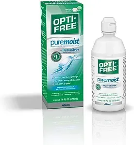 Opti-Free Puremoist Multi-Purpose disinfecting Solution with Lens case, 16 Fl Oz