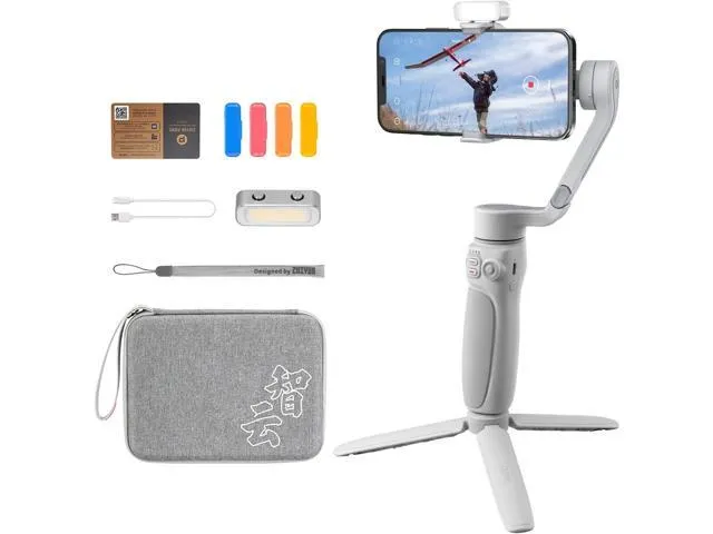 ZHIYUN Smooth Q4 Gimbal Stabilizer, 3-Axis Smartphone Phone Gimbal, Built-in Extension Rod, Foldable and Portable, Android and iPhone Gimbal, Vlogging, TikTok YouTube Video